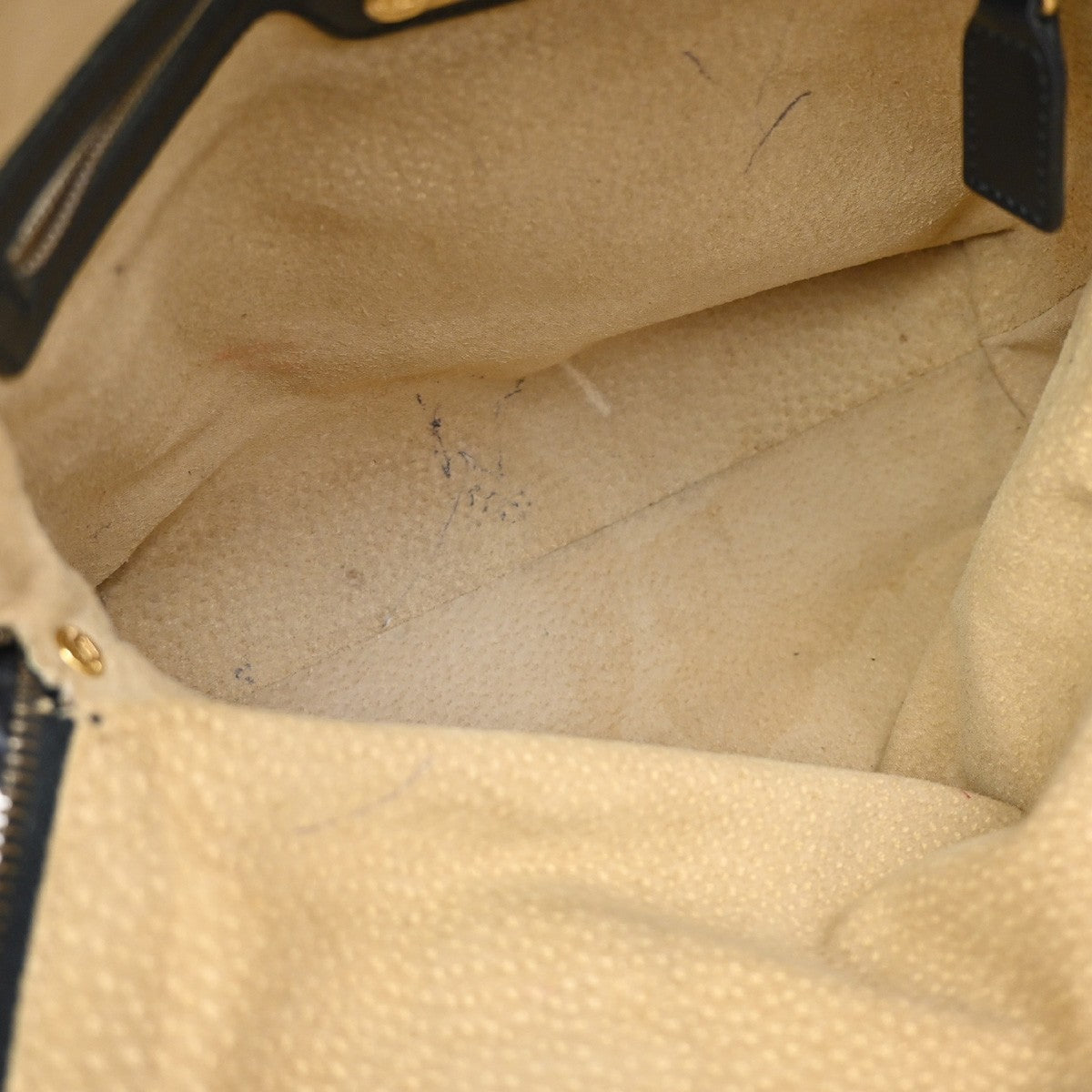 FENDI Logo Zucca Hand Bag Canvas Leather Brown GHW Italy 68TA033