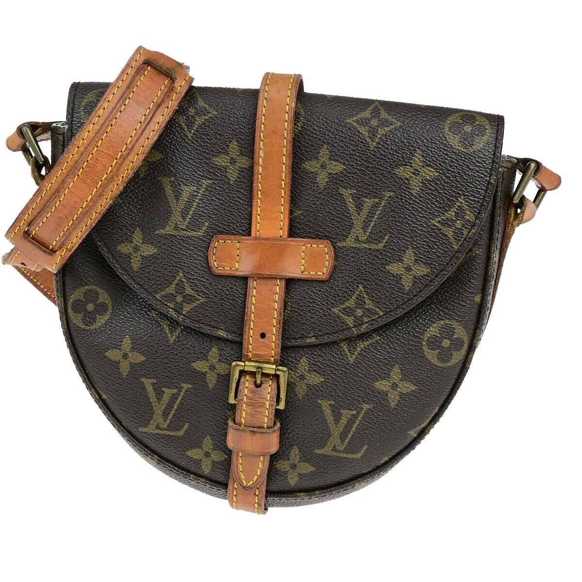 LOUIS VUITTON Chantilly PM Shoulder Bag Monogram Leather Brown M51234 80EC955
