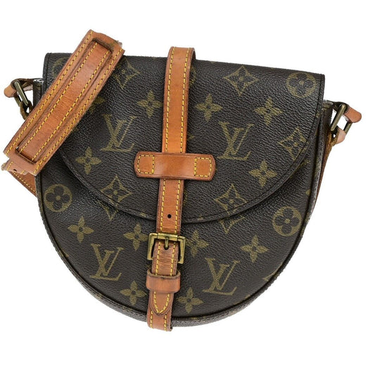 LOUIS VUITTON Chantilly PM Shoulder Bag Monogram Leather Brown M51234 80EC955