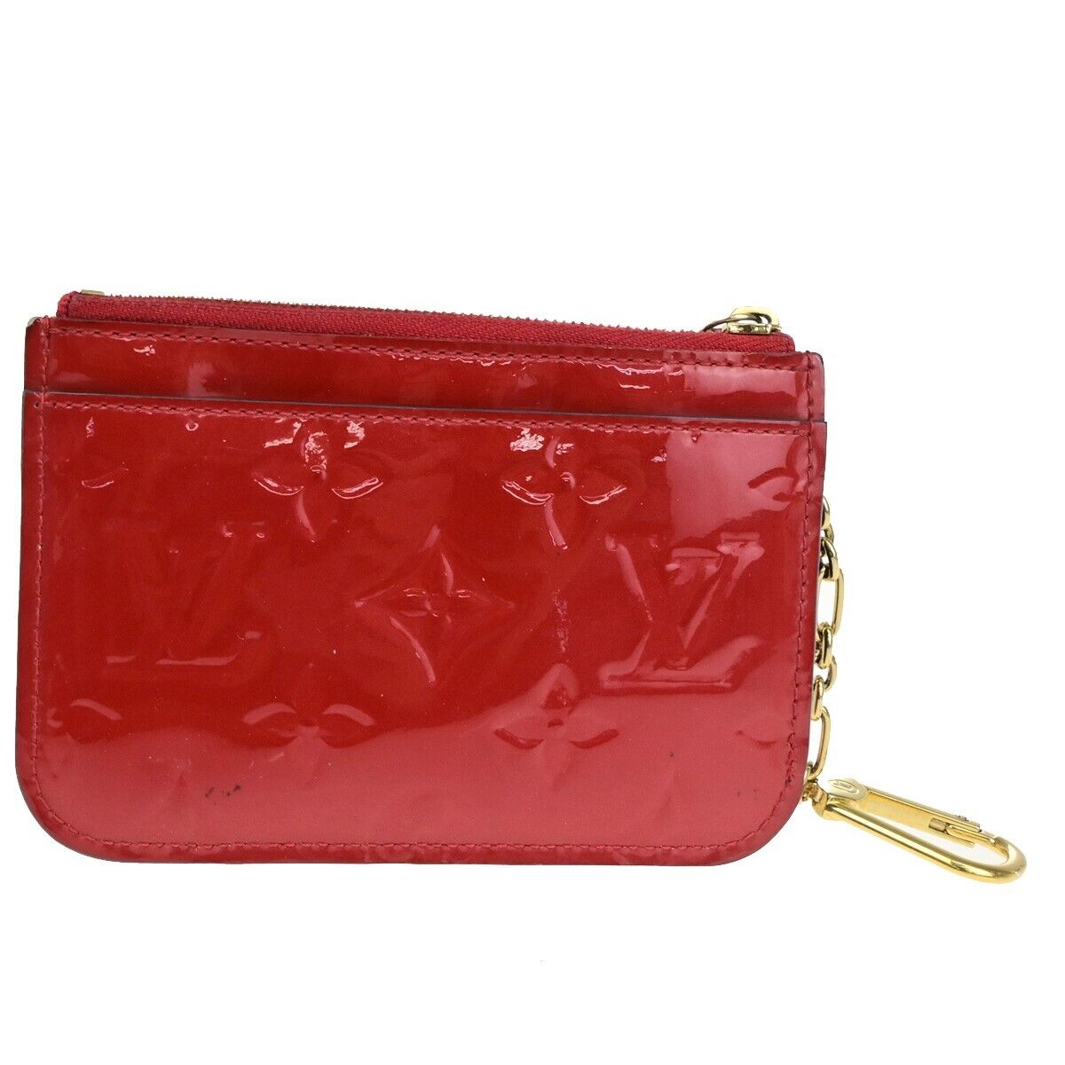 LOUIS VUITTON Pochette Cles Coin Wallet Monogram Vernis Hot Pink M90312 66EC583