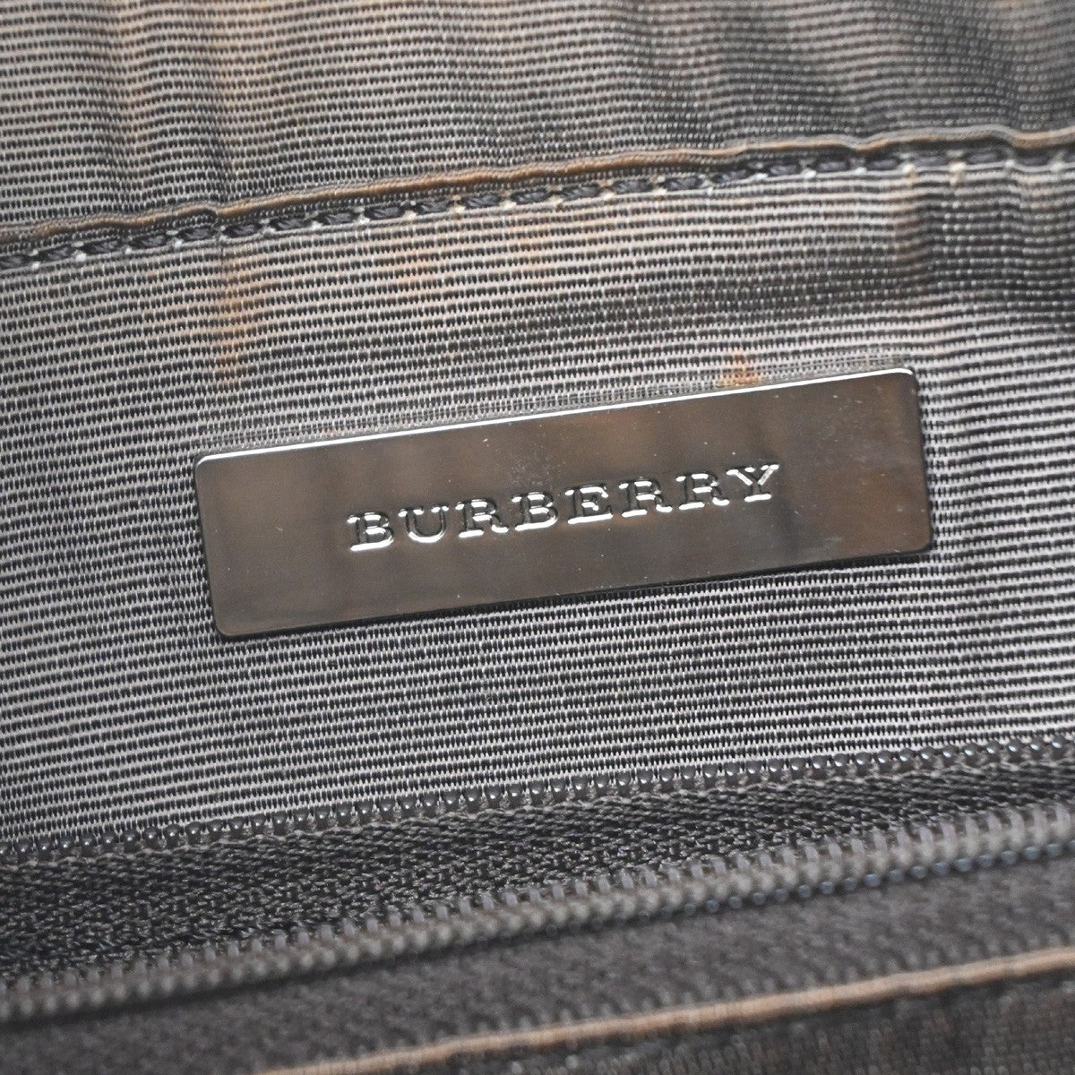 BURBERRY Logo Nova Check Shoulder Tote Bag Canvas Leather Beige Brown 65TA197