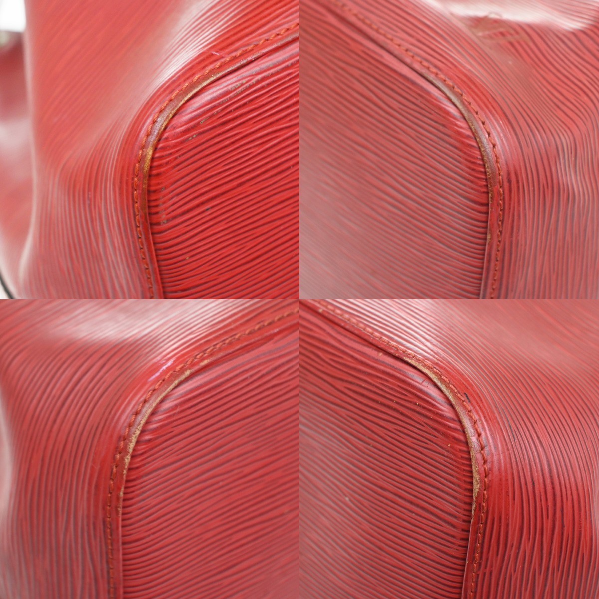 LOUIS VUITTON Petit Noe Drawstring Shoulder Bag Epi Leather Red M44107 82CA882