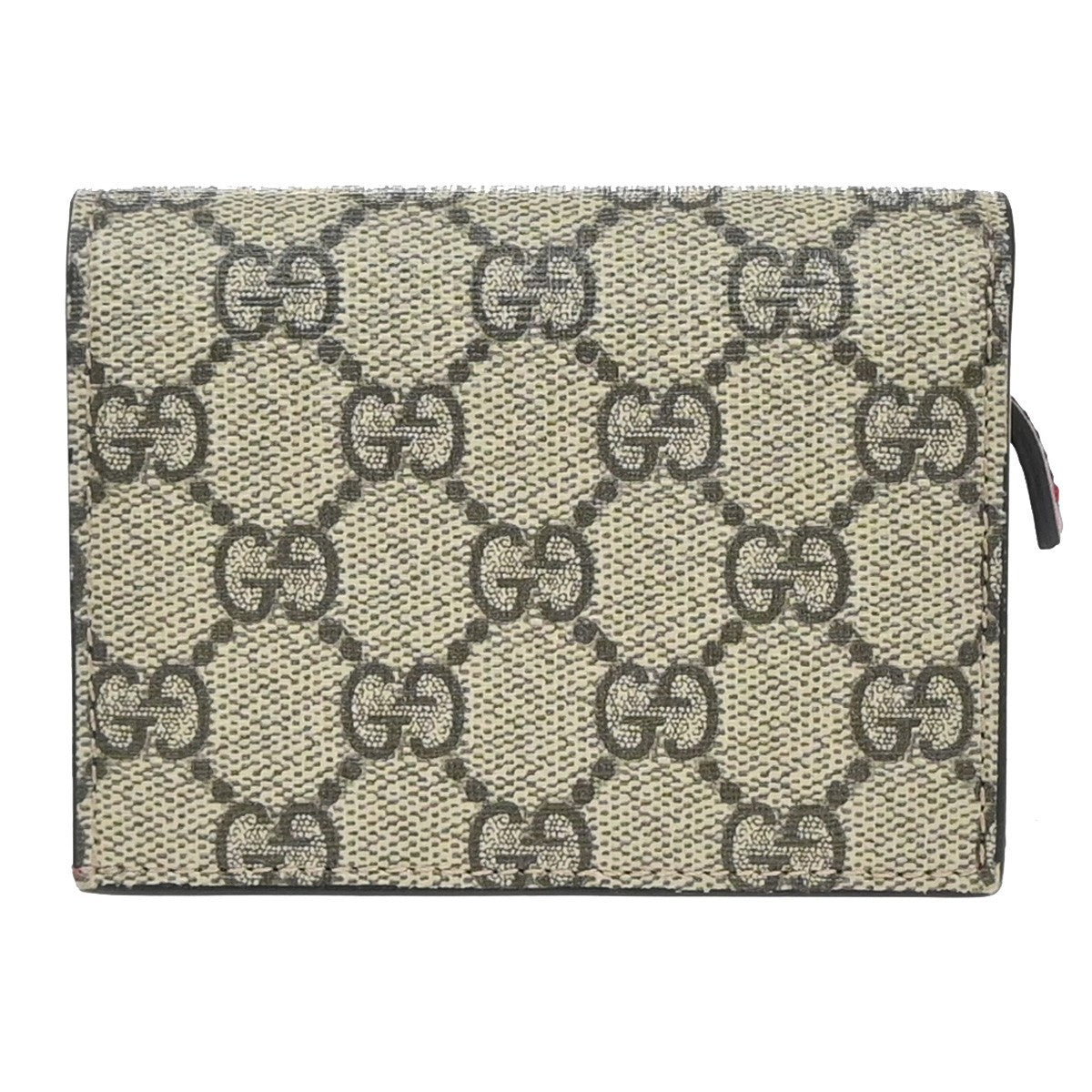 GUCCI Logo Cherry GG Pattern Compact Wallet Supreme Leather Brown 65EF797