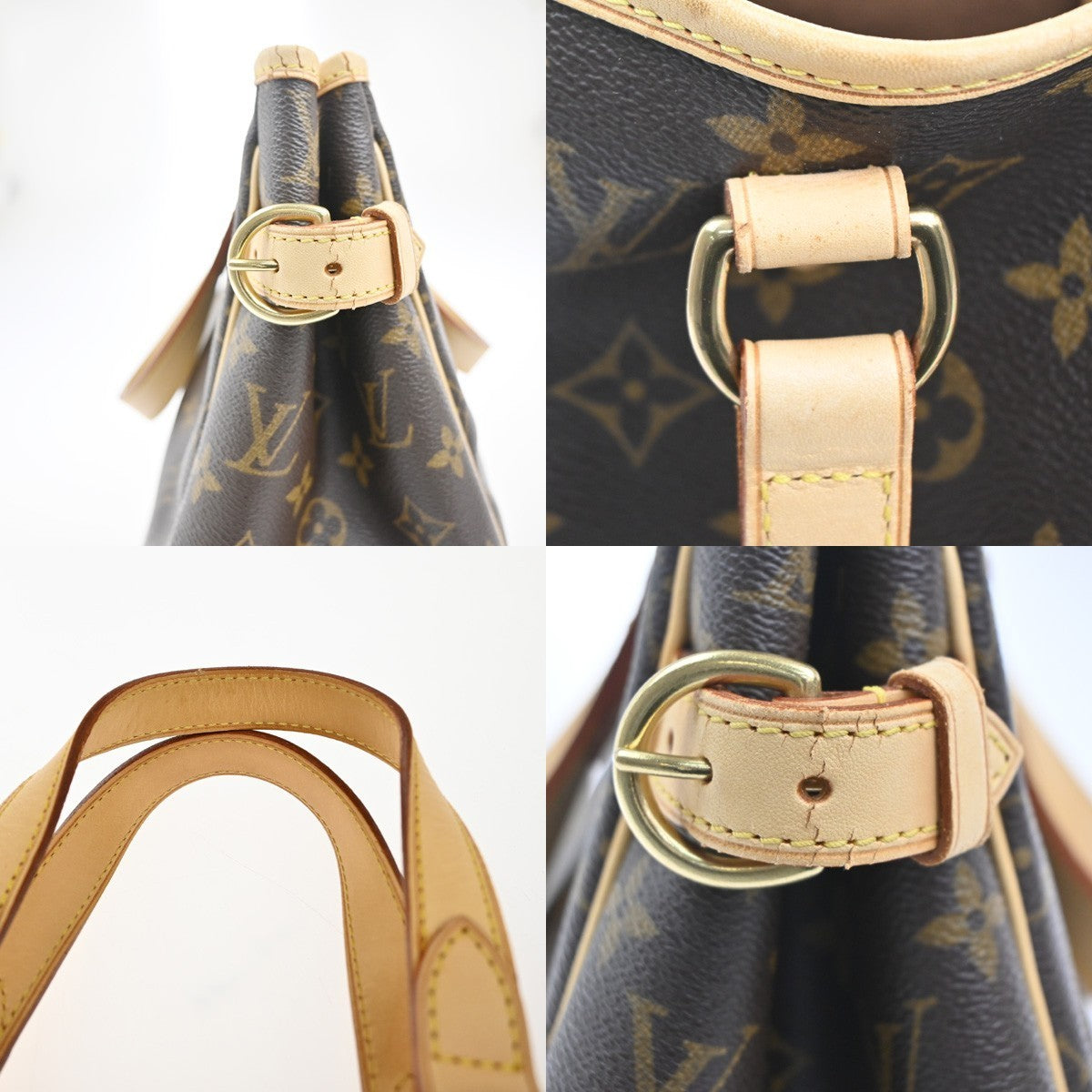 LOUIS VUITTON Batignolles Tote Hand Bag Monogram Leather Brown M51156 96MA205