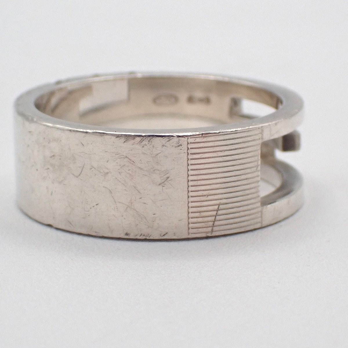 GUCCI G Logo Ring Silver 925 Size JP21 US9.5 Italy Accessory Italy 09KD094