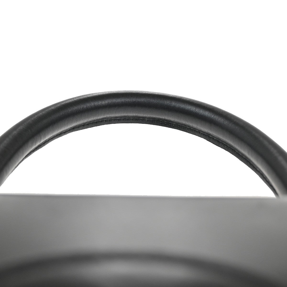 SALVATORE FERRAGAMO Logo Studded Top Handle Bag Leather Black Italy 36RL722