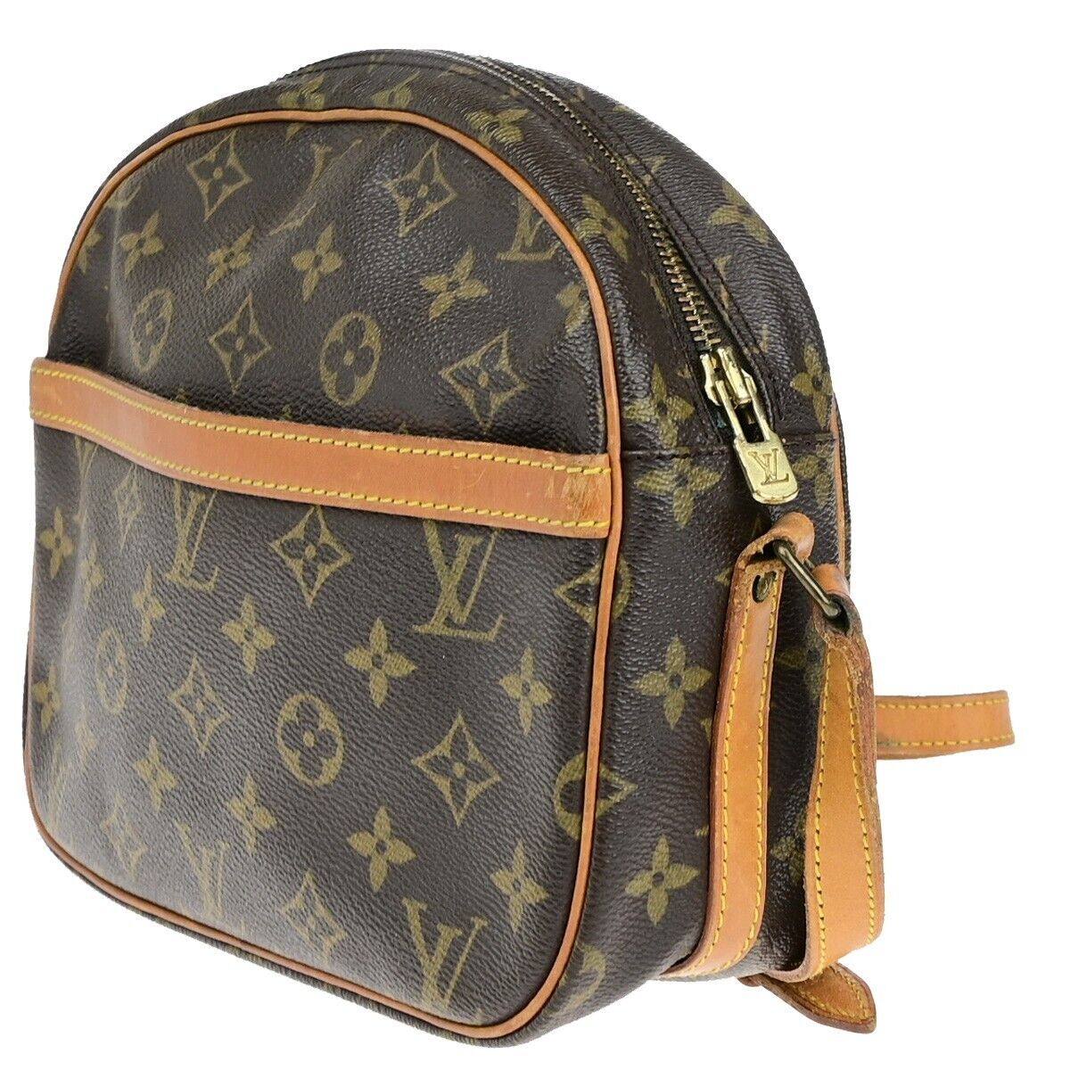 LOUIS VUITTON Senlis Shoulder Bag Monogram Leather Brown France M51222 31ED197
