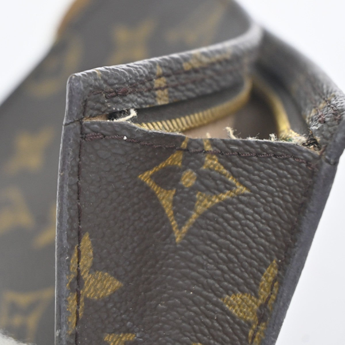 LOUIS VUITTON BUCKET PM Mini Clutch Pouch Bag Monogram Leather France 02KC735
