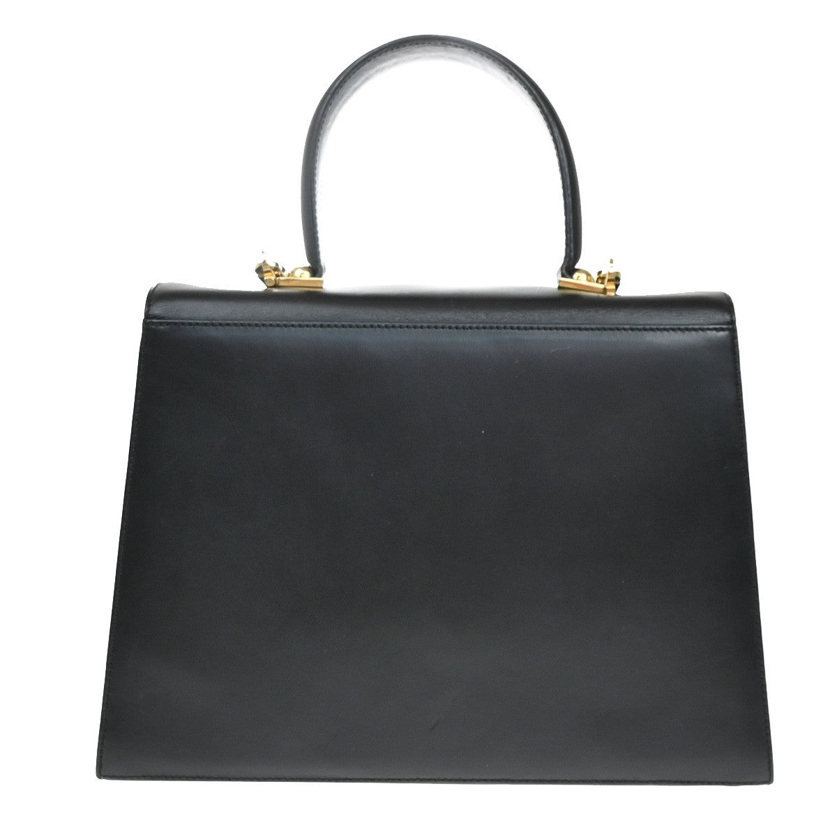 SALVATORE FERRAGAMO Gancini 2Way Shoulder Hand Bag Leather Black GHW 35EF349