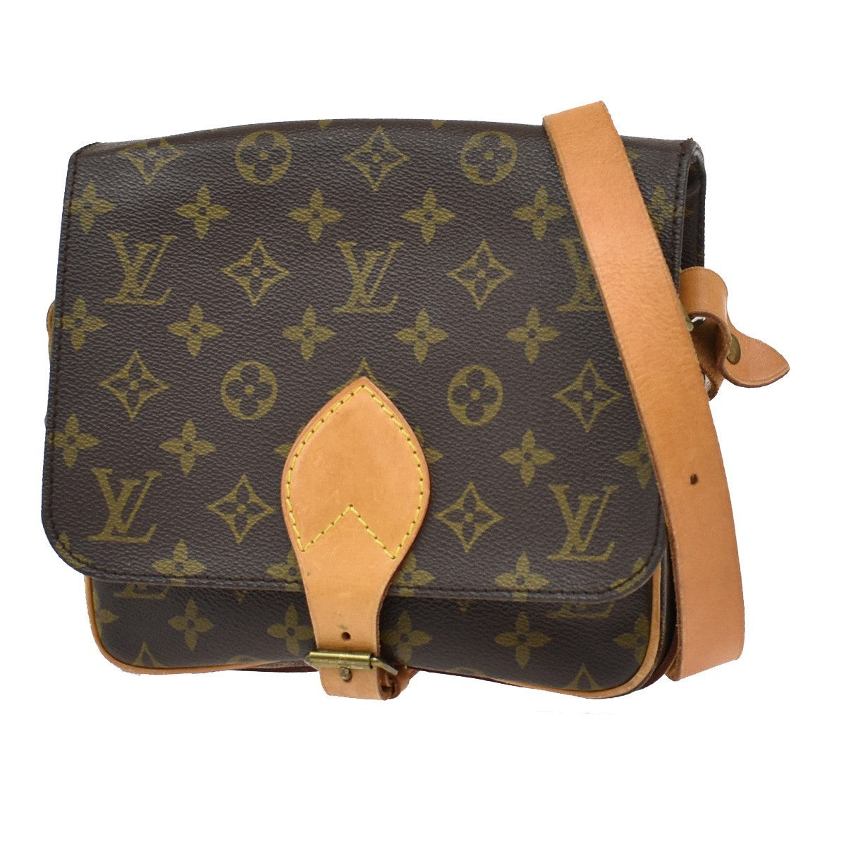 LOUIS VUITTON Cartouchiere MM Shoulder Bag Monogram Leather Brown M51253 79CA065