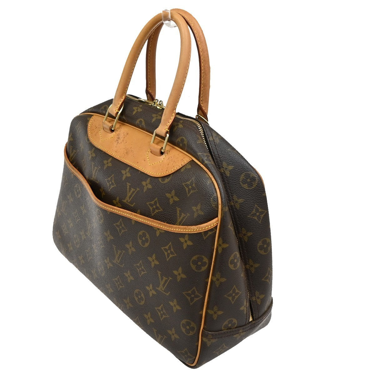 LOUIS VUITTON LV Logo Deauville Hand Bag Monogram Leather Brown M47270 77TA341