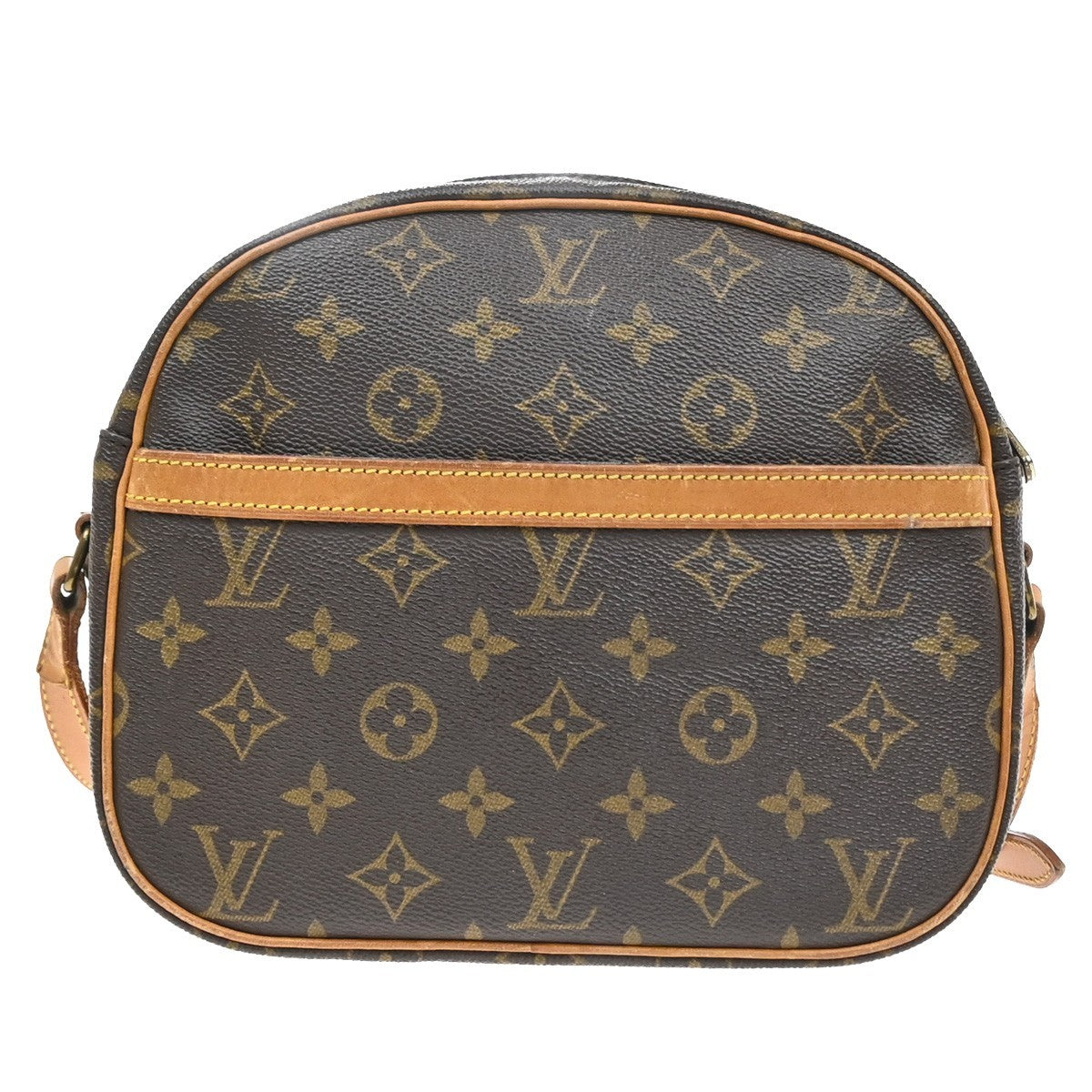 LOUIS VUITTON Senlis Shoulder Bag Monogram Leather Brown France M51222 88YJ195