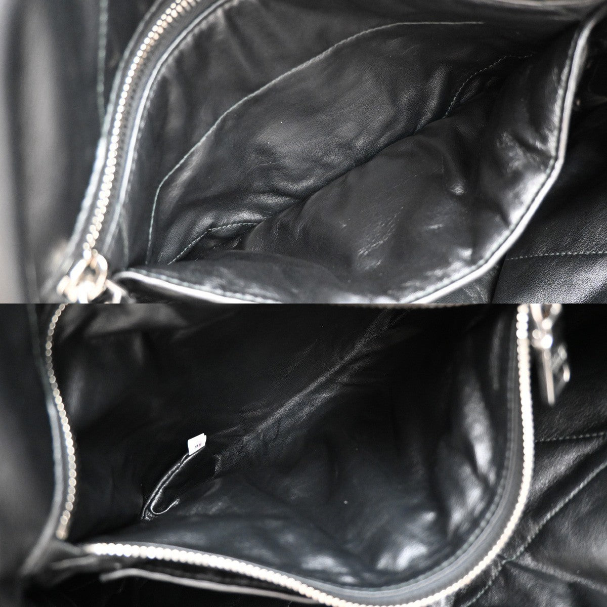 PRADA Logo Padded Hand Tote Bag Nappa Leather Black Italy 307RF799