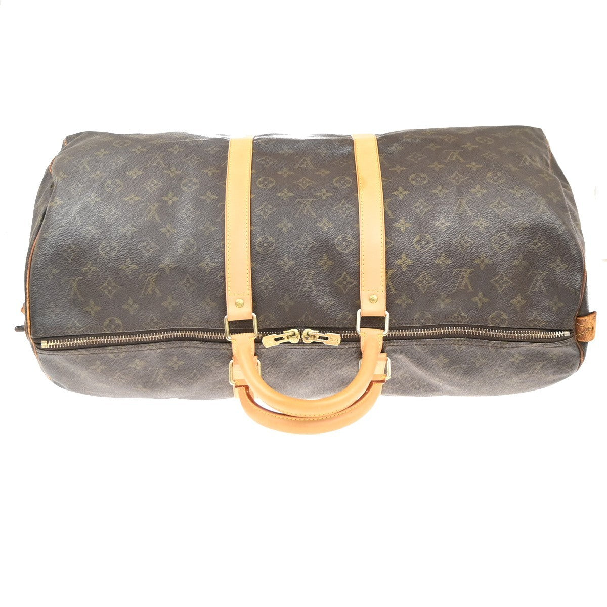 LOUIS VUITTON Keepall 55 Travel Hand Bag Monogram Leather Brown M41424 35RL884
