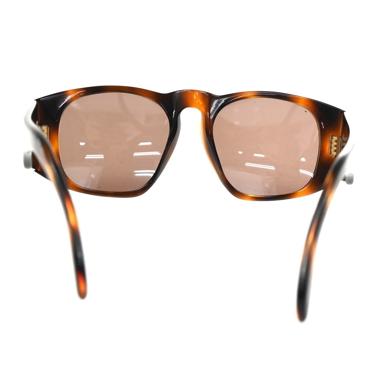 CHANEL CC Logo Sunglasses Eye Wear Plastic Brown GHW 01451 63RL897