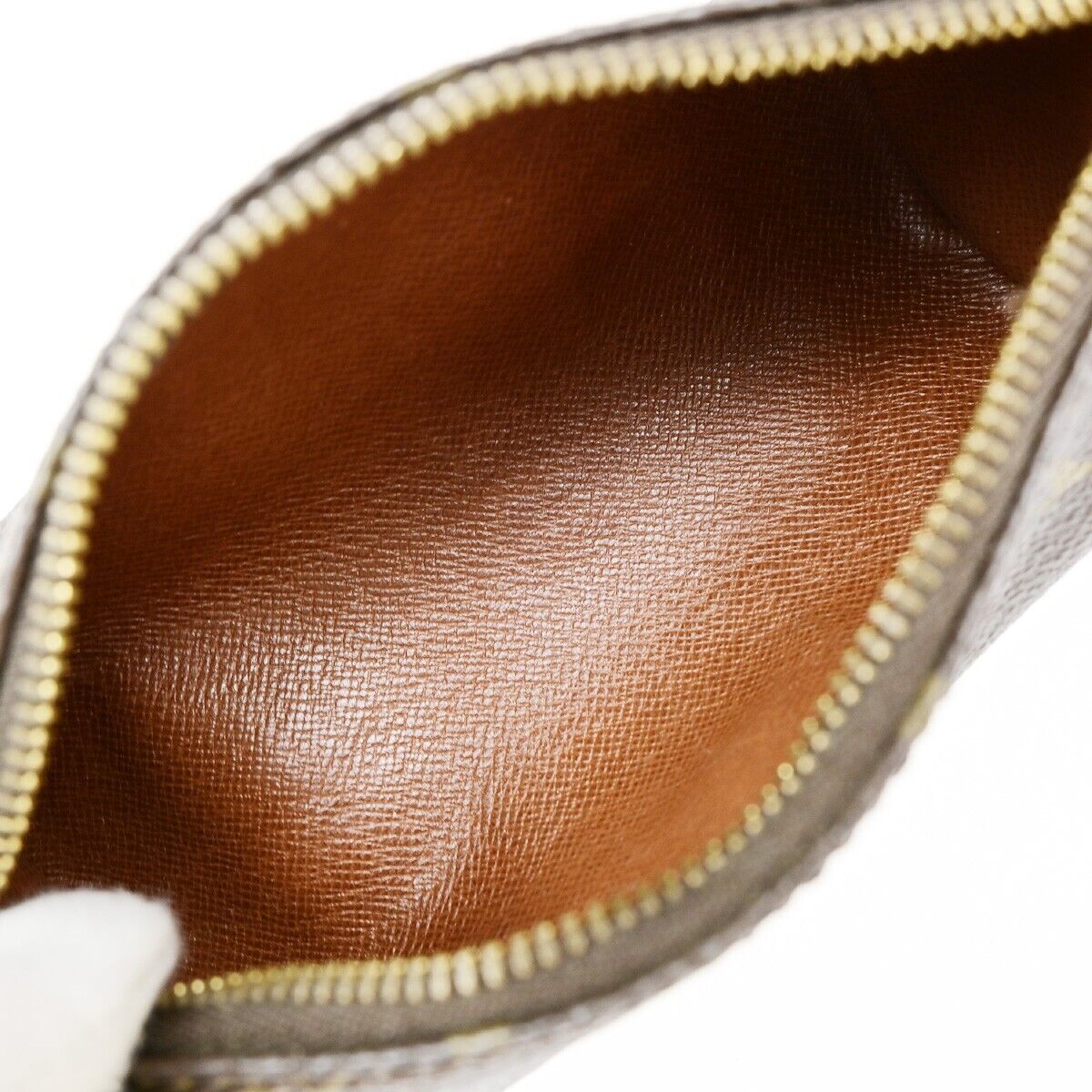 LOUIS VUITTON Logo Papillon Pouch Hand Bag Monogram Leather BN M51380 61ED968