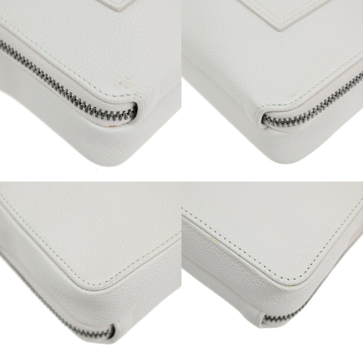 CHRISTIAN DIOR Logo Mini Shoulder Bag Leather White SHW Italy 22YG013