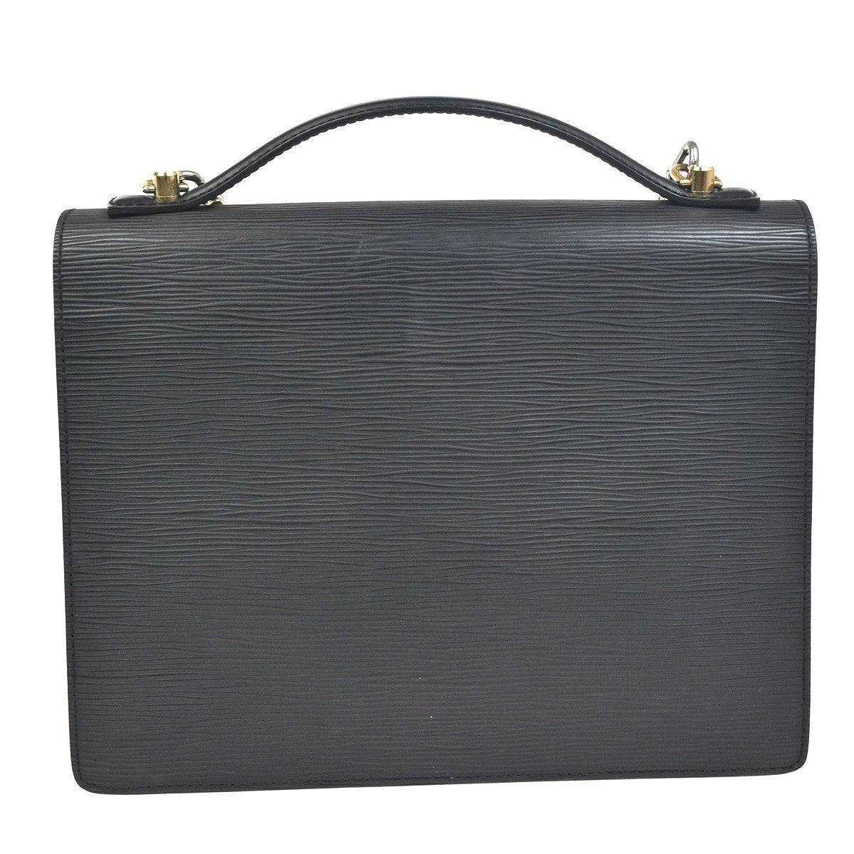 LOUIS VUITTON Monceau 2Way Shoulder Hand Bag Epi Leather Black M52122 12KC767