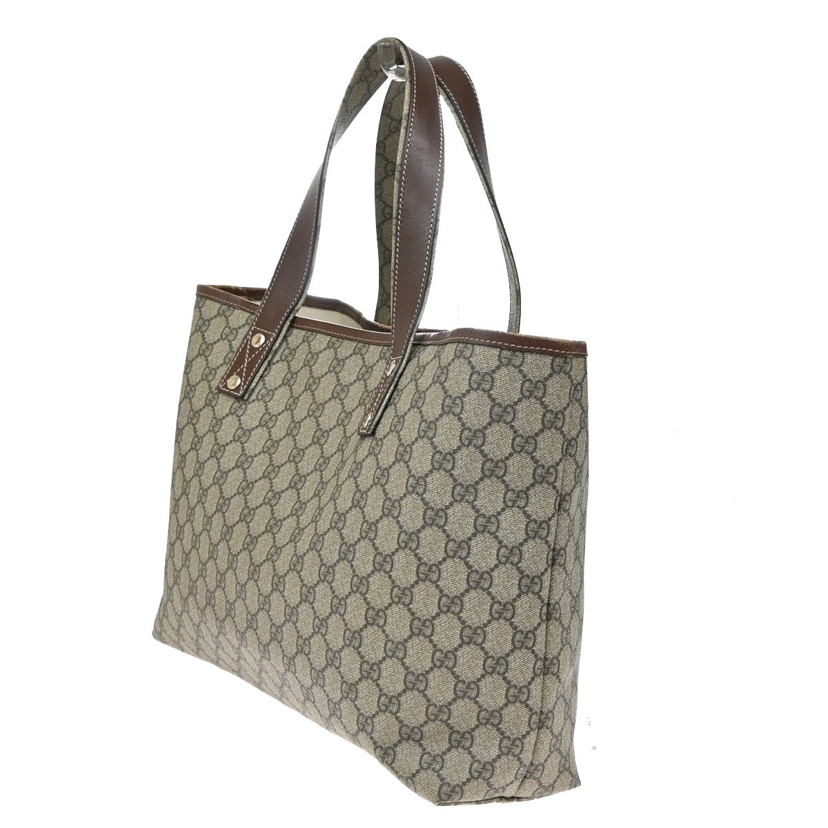 GUCCI Logo Sherry GG Pattern Shoulder Bag Supreme Leather Brown Italy 35KP550