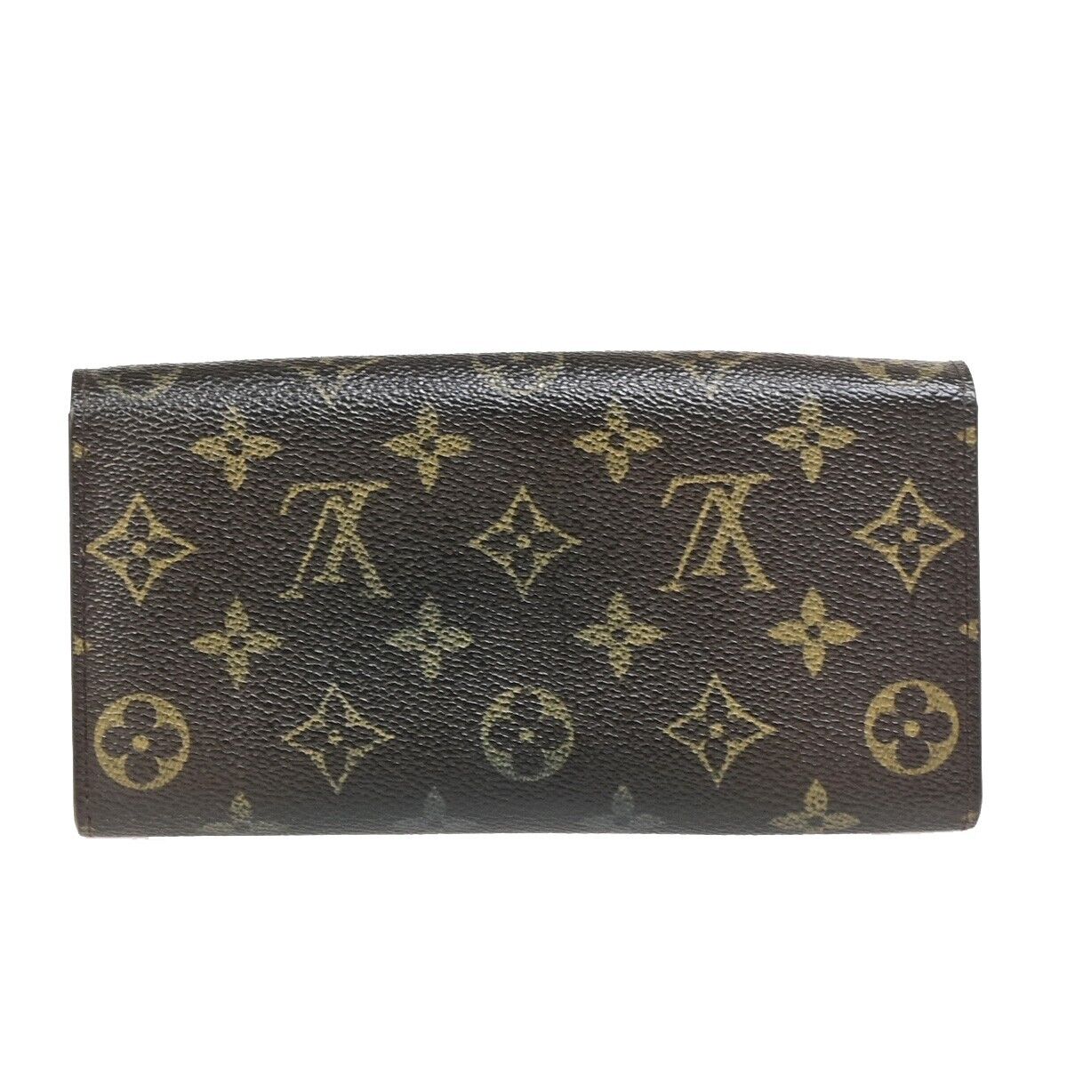 LOUIS VUITTON Logo Portefeuille Sarah Long Wallet Monogram Brown M61734 05EB463