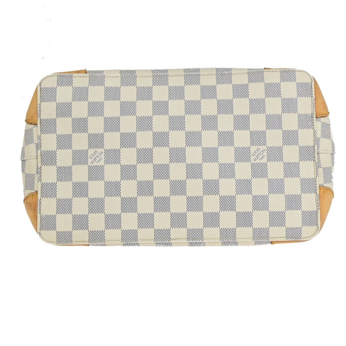 LOUIS VUITTON Hampstead PM Shoulder Bag Damier Azur Leather White N51207 72EB472