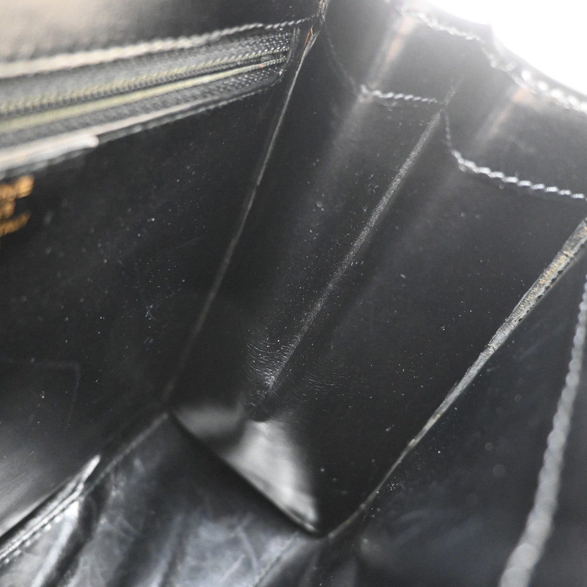 CELINE Logo Top Handle Hand Bag Leather Black GHW Italy 76EG223