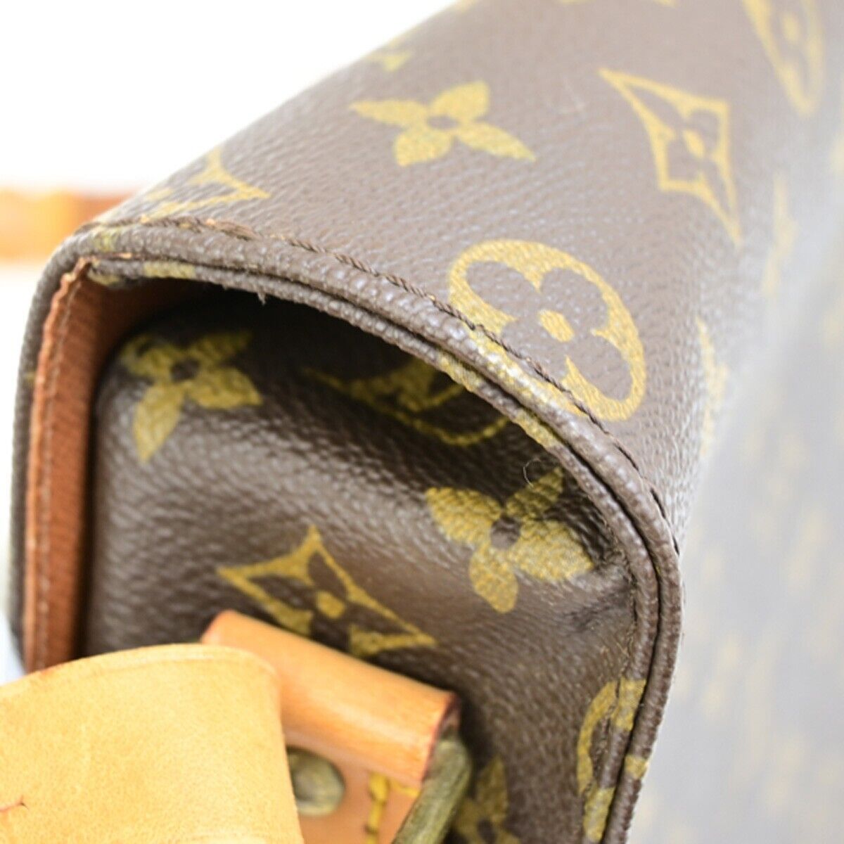 LOUIS VUITTON Cartouchiere GM Shoulder Bag Monogram Leather Brown M51252 31FB343
