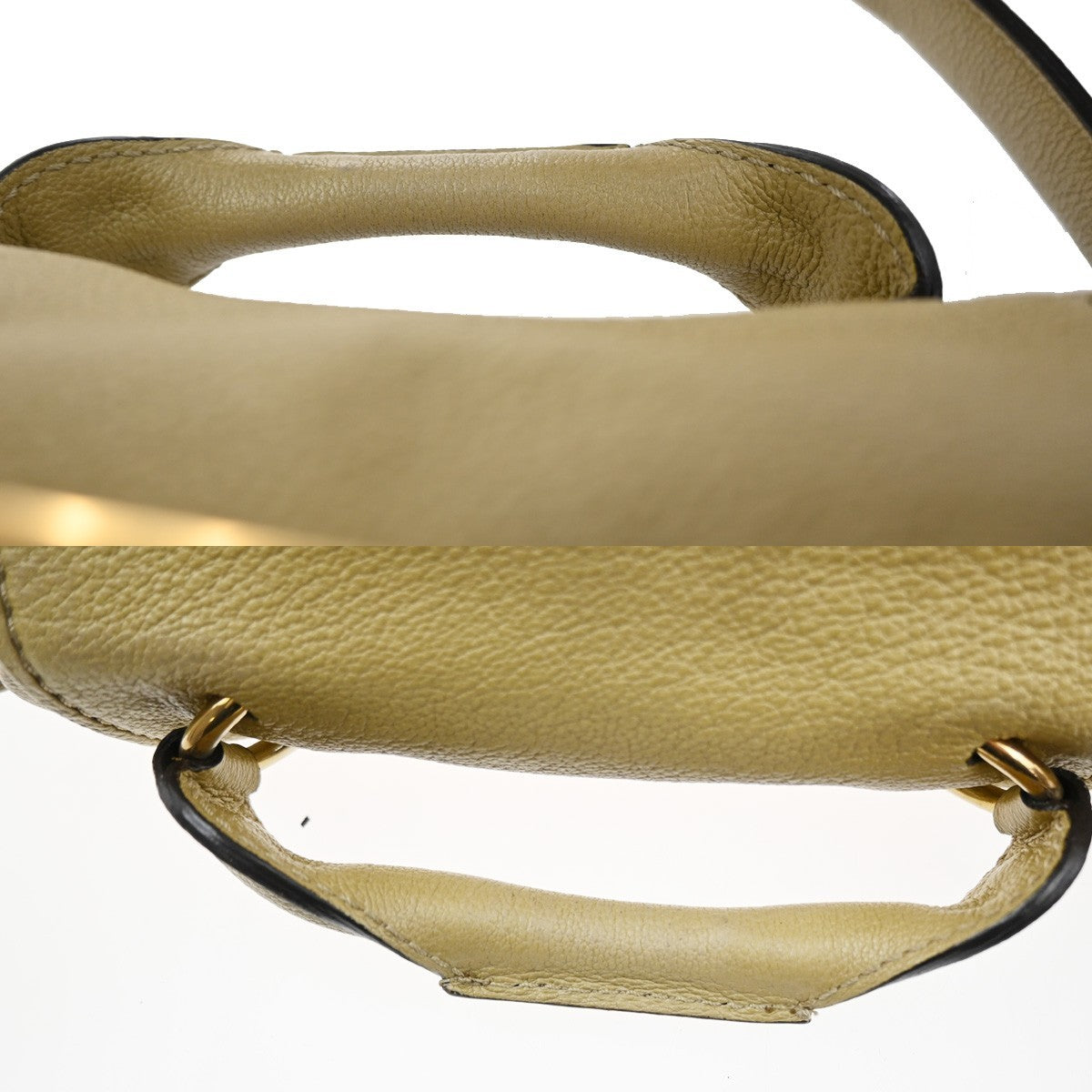 CHLOE Logo Elsie 2Way Shoulder Hand Bag Tweed Leather Beige GHW Italy 64KP549
