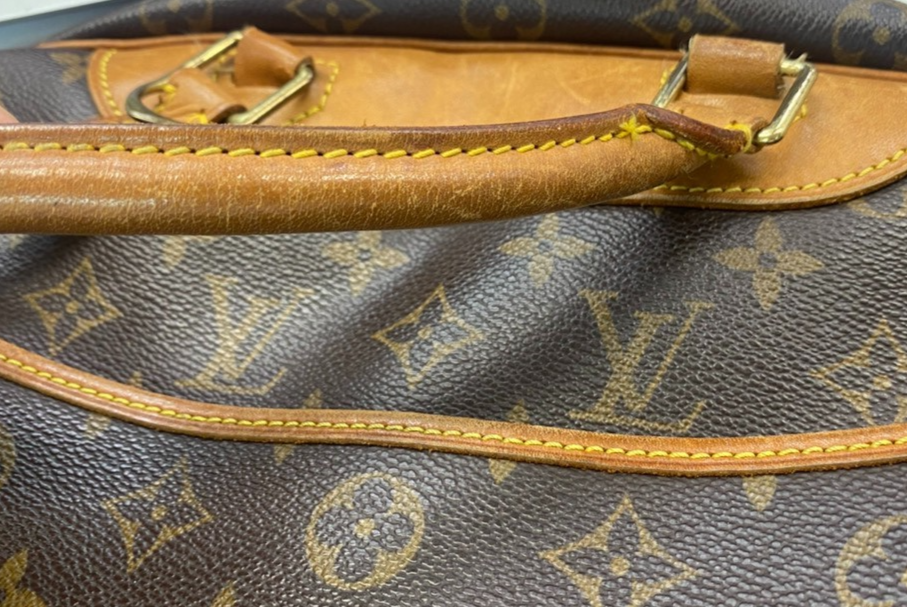 LOUIS VUITTON LV Logo Deauville Hand Bag Monogram Leather Brown M47270 80ZA313