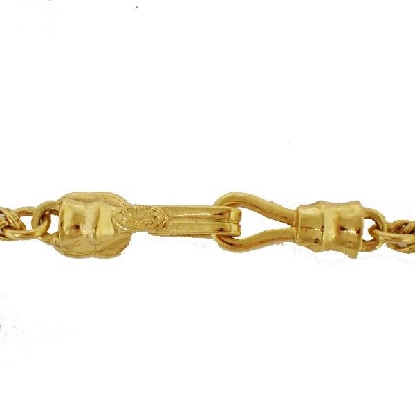 CHANEL CC Logo Chain Long Pendant Necklace 95A Gold Accessory Vinatge 636RJ024