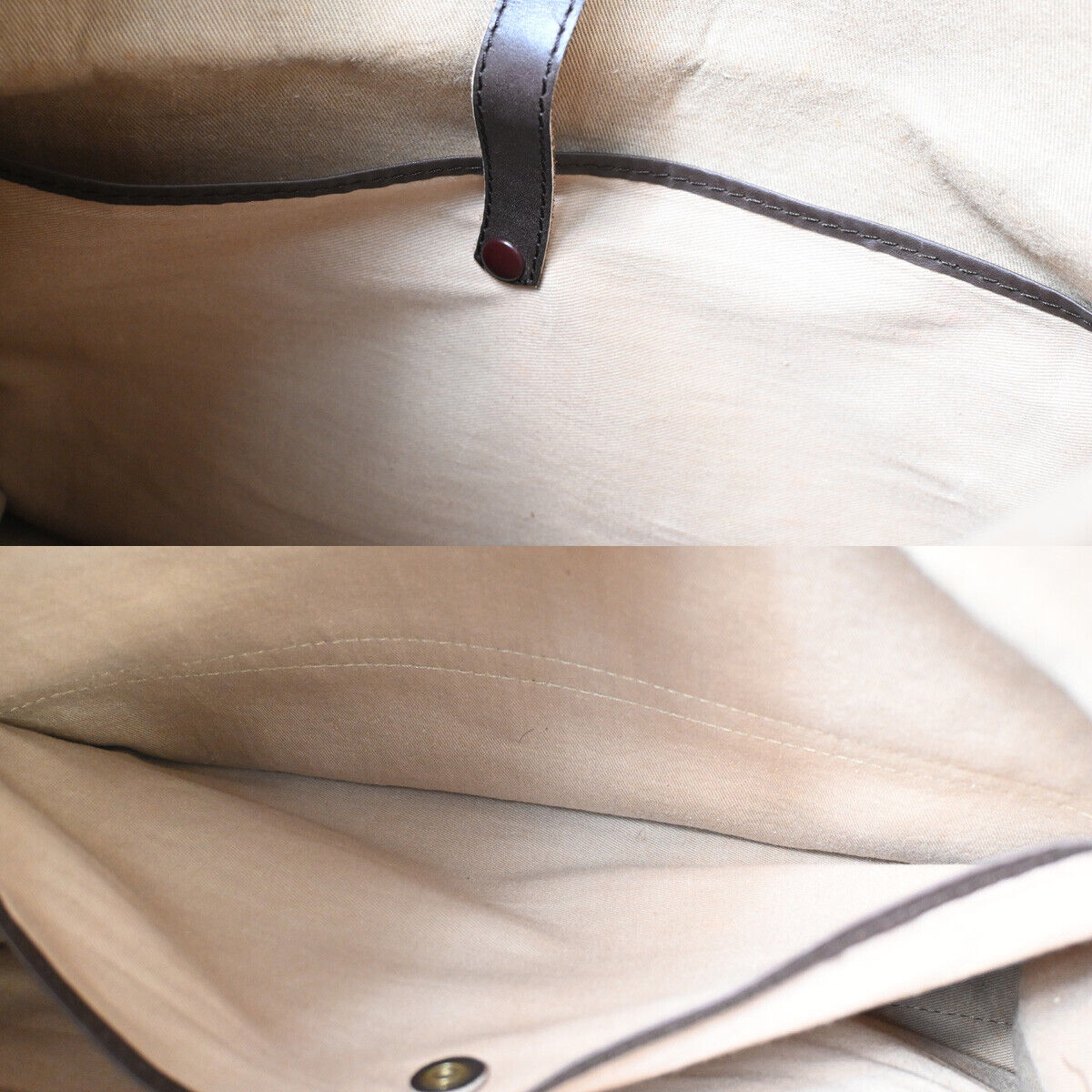 CHRISTIAN DIOR Trotter Pattern Shoulder Bag Canvas Leather Brown France 70YE331