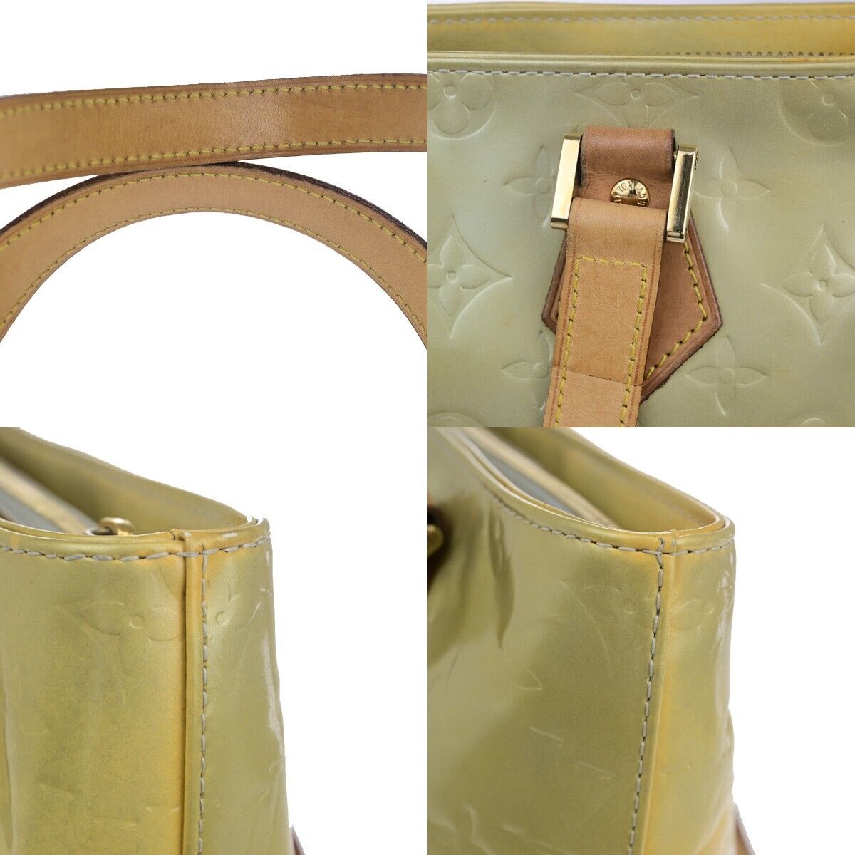 LOUIS VUITTON Houston Shoulder Bag Monogram Vernis Leather Yellow M91055 63HC025