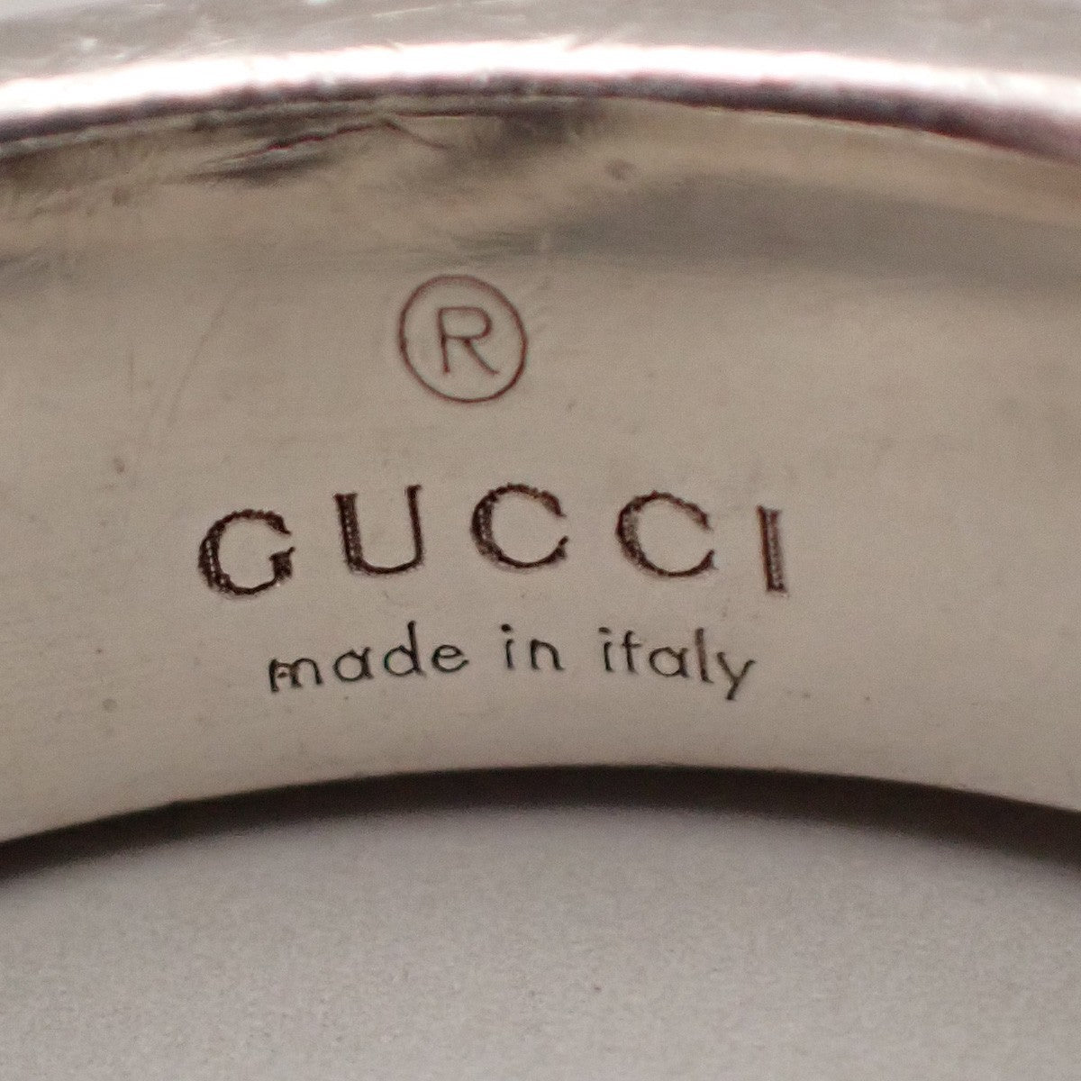 GUCCI GG Logo  Ring Silver 925 Italy Size JP 11 US 6 01TA472