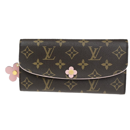 LOUIS VUITTON Portefeuille Emilie Long Wallet Monogram Brow Pink N64202 34SJ472