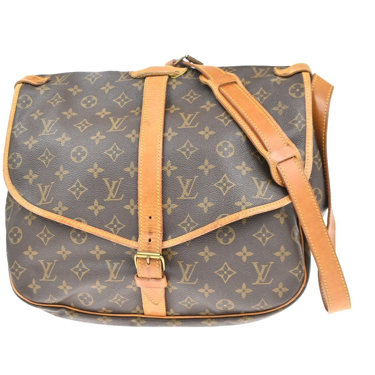 LOUIS VUITTON Saumur 35 Shoulder Bag Monogram Leather BN France M42254 70MA255