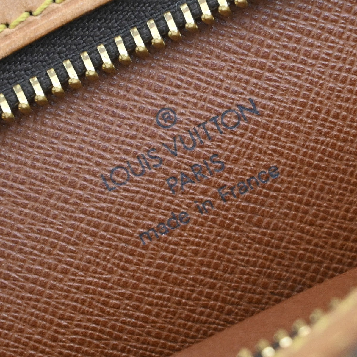 LOUIS VUITTON Logo Drouot Shoulder Bag Monogram Leather Brown M51290 96KB486