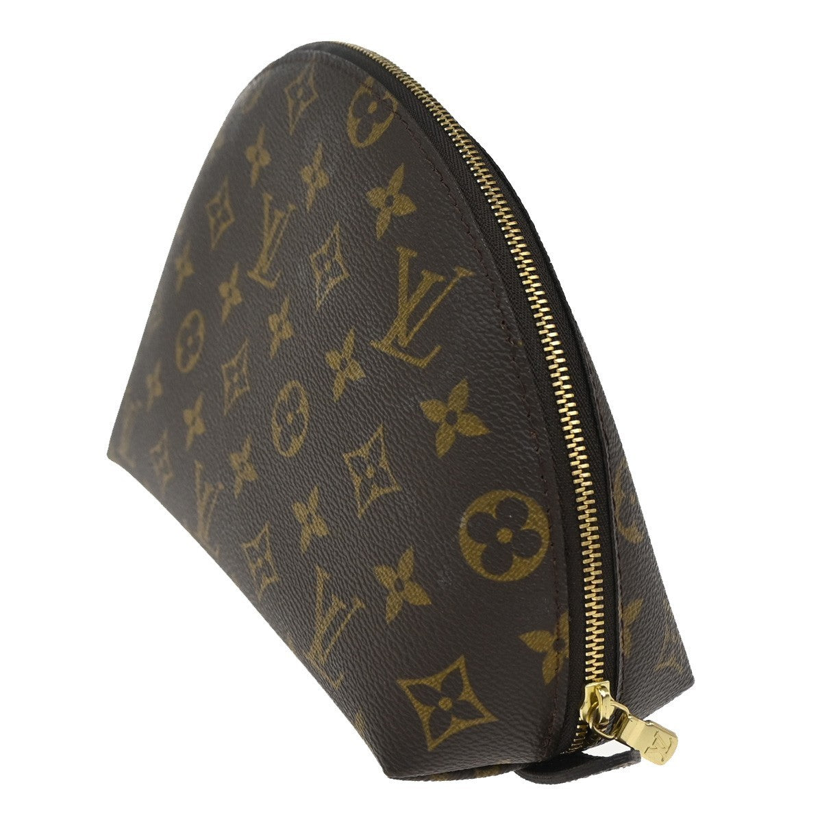 LOUIS VUITTON Trousse Demi Ronde Pouch Monogram Leather Brown M47520 63TA172