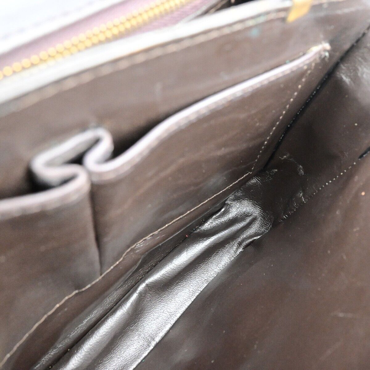 CELINE Logo Horse Carriage Shoulder Bag Leather Brown Gold Made in Italy 30EC868