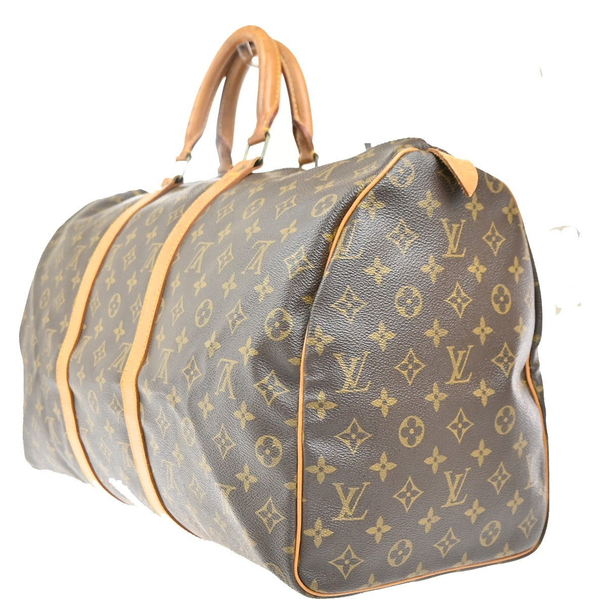 LOUIS VUITTON Keepall 50 Travel Hand Bag Monogram Leather Brown M41426 79MA435