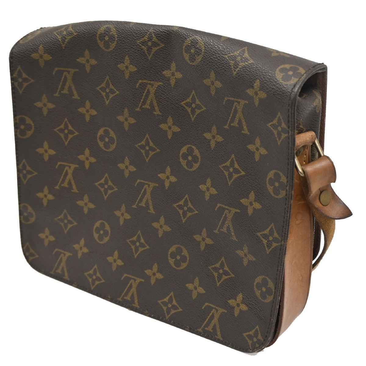 LOUIS VUITTON Cartouchiere GM Shoulder Bag Monogram Leather Brown M51252 62CA544