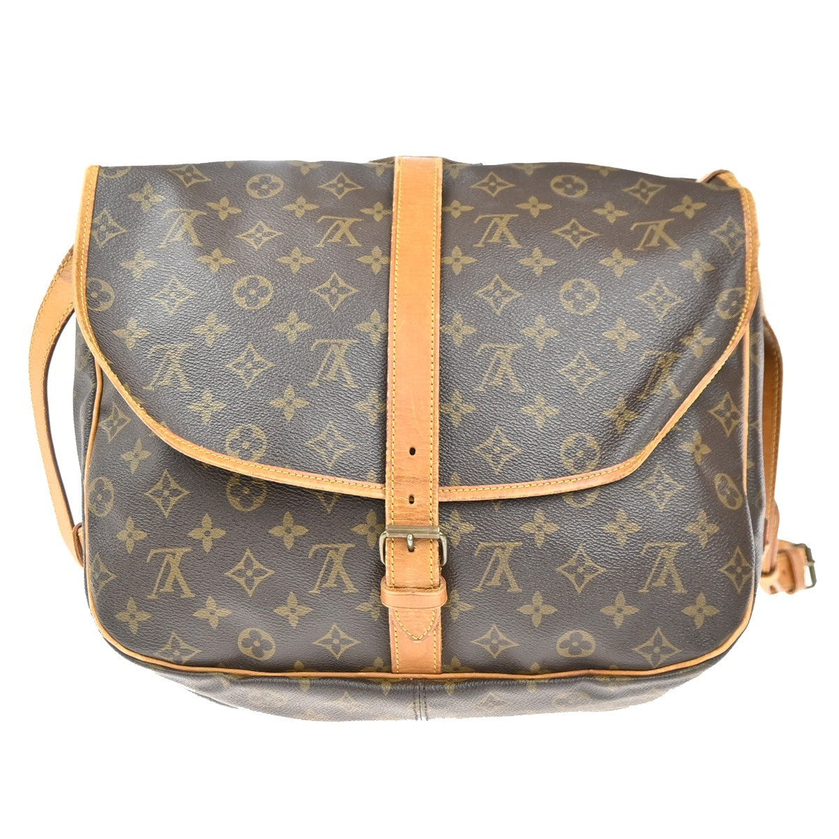 LOUIS VUITTON Saumur 35 Shoulder Bag Monogram Leather BN France M42254 87MA433