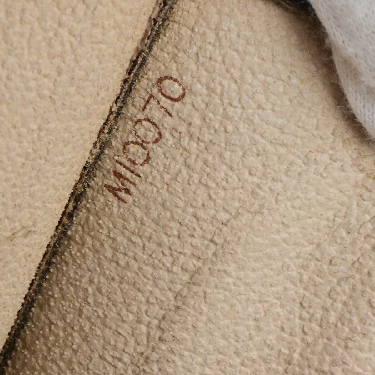 LOUIS VUITTON Logo Sac Plat Hand Tote Bag Monogram Leather Brown M51140 62ED401