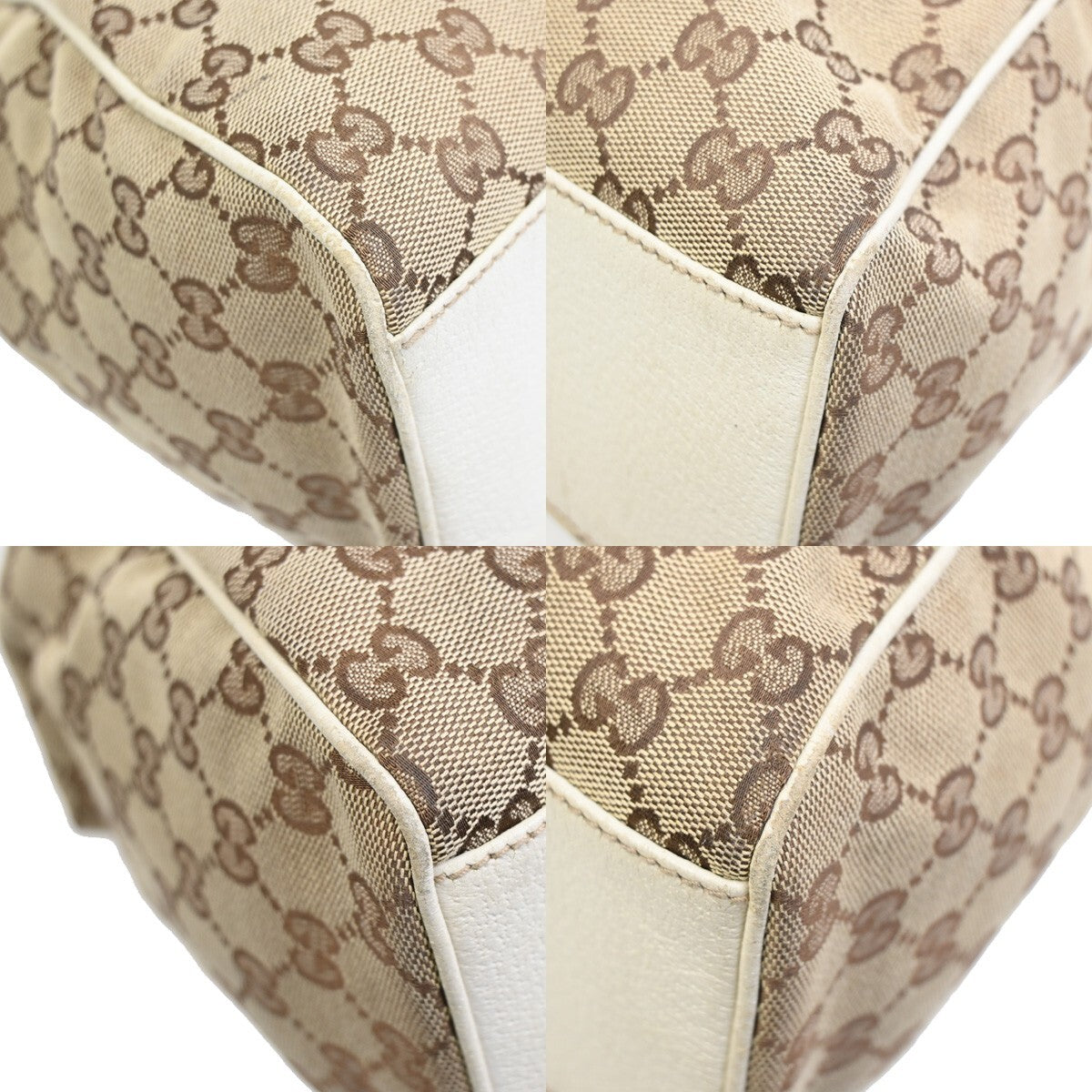 GUCCI Logo Abbey GG pattern Shoulder Hand Bag Canvas Leather Brown GHW 39FB578
