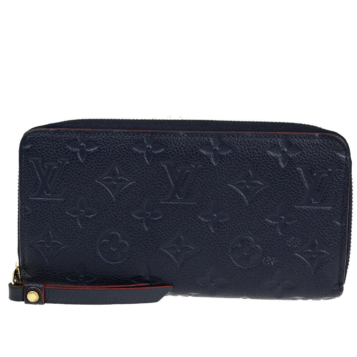 LOUIS VUITTON Zippy Wallet Long Purse Monogram Empreinte Blue M62121 88YG744
