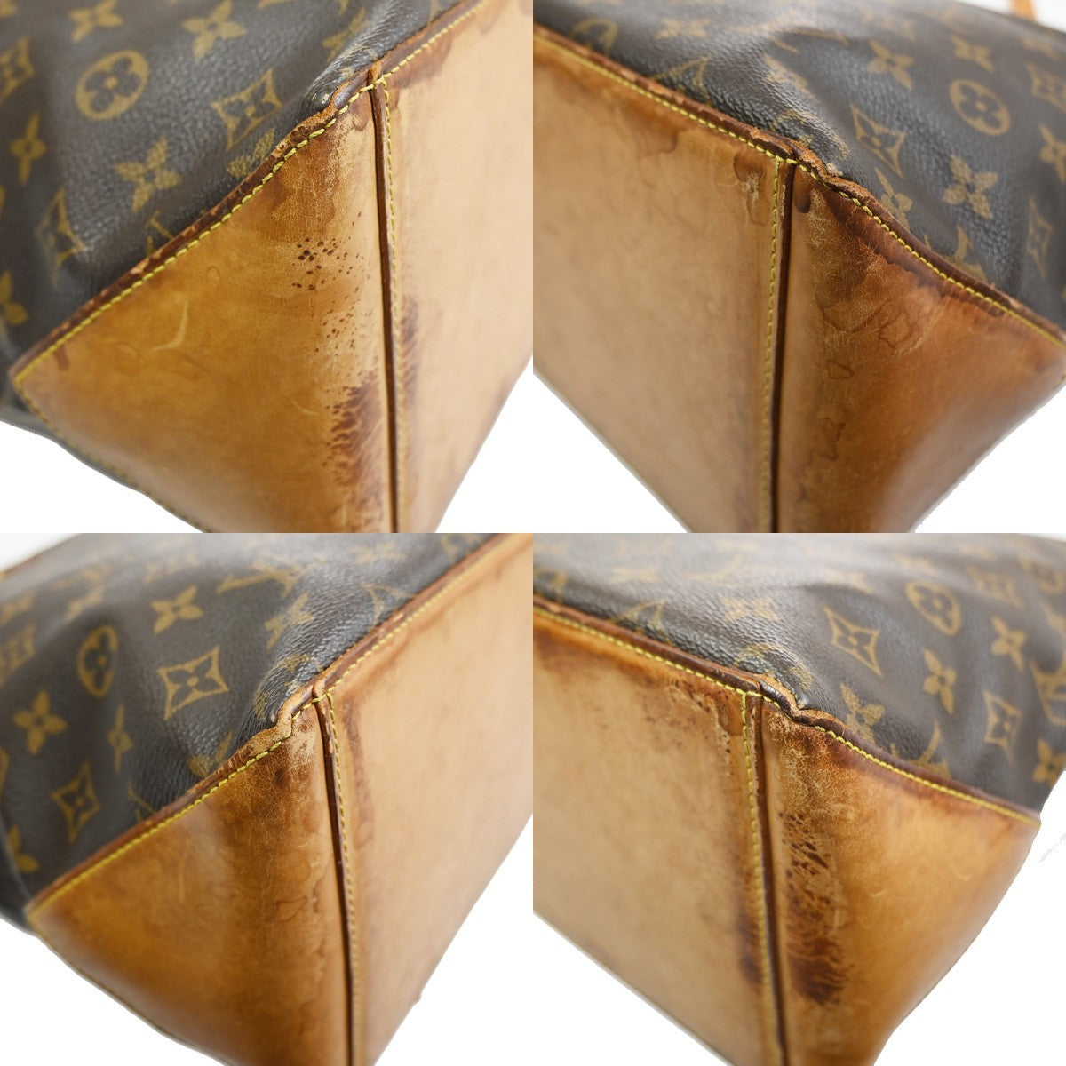 LOUIS VUITTON Cabas Mezzo Shoulder Bag Monogram Leather Brown M51151 89SA076