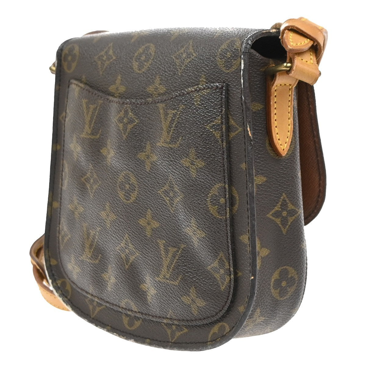 LOUIS VUITTON Saint Cloud MM Shoulder Bag Monogram Leather Brown M51243 31MA461