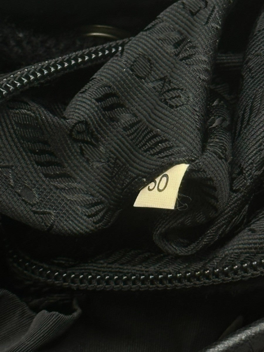 PRADA MILANO Logo Tessuto Drawstring Backpack Nylon Leather BK SHW Italy 62CA502