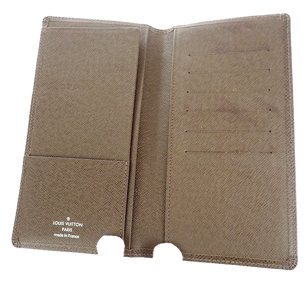 LOUIS VUITTON Porte Valeurs Cartes Credit Long Wallet Taiga Brown M30392 02YA409
