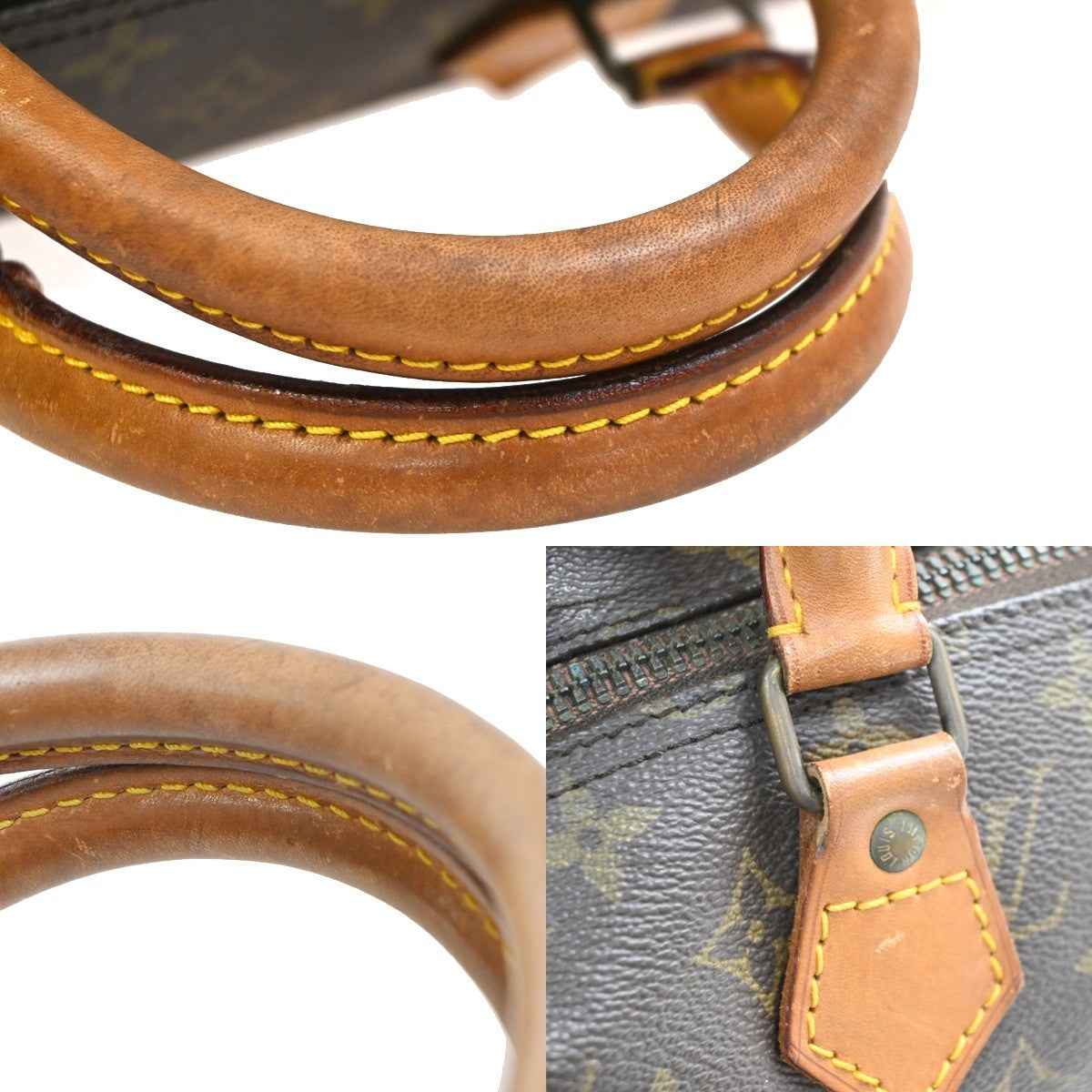 LOUIS VUITTON Speedy 35 Travel Hand Bag Monogram Leather Brown M41524 82SA002