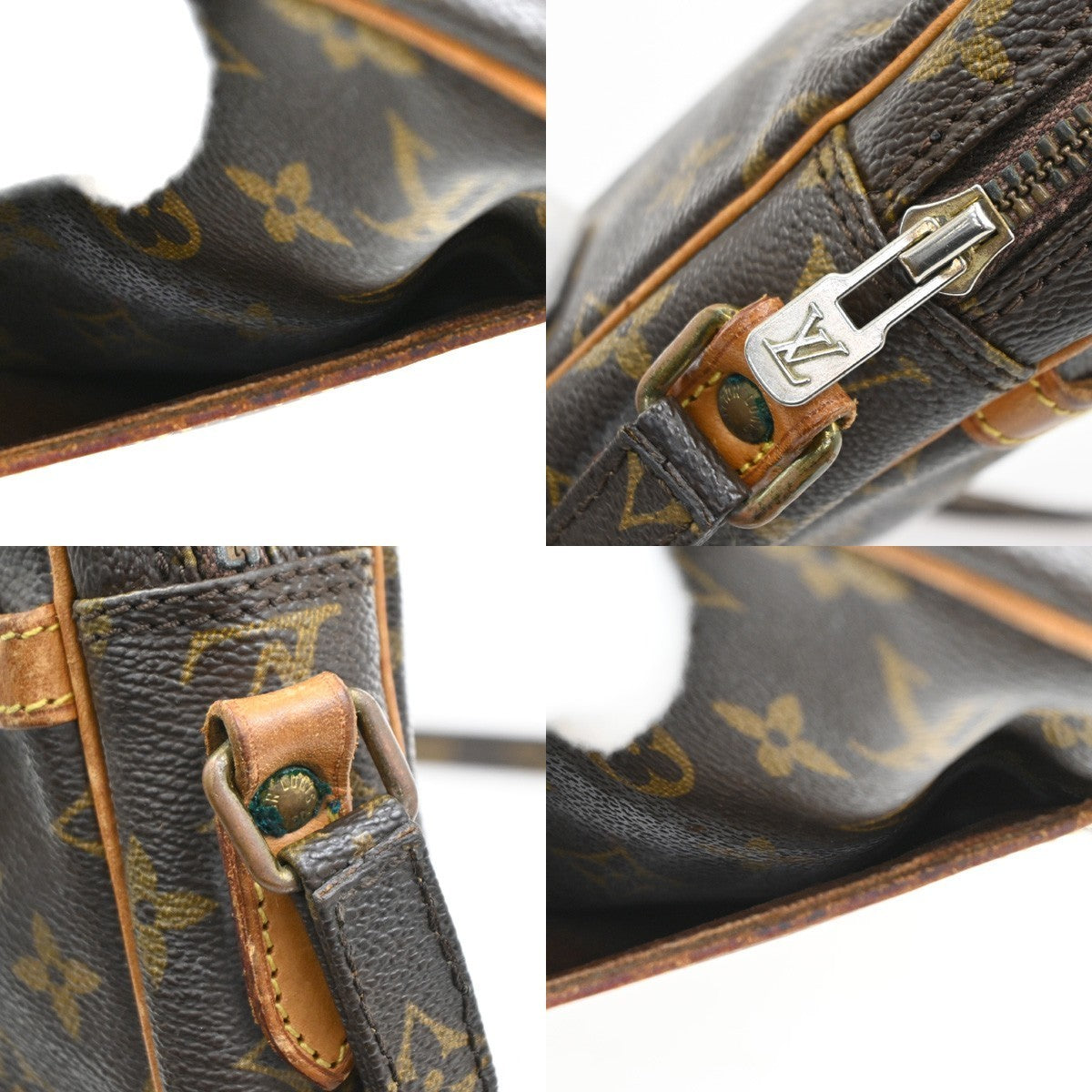 LOUIS VUITTON Danube Shoulder Bag Monogram Leather Brown France M45266 38CA492